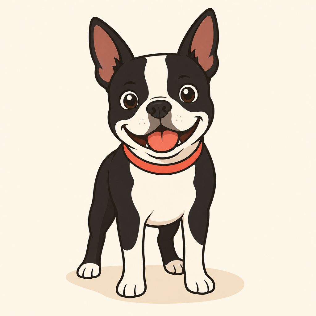 Illustration of a Boston Terrier