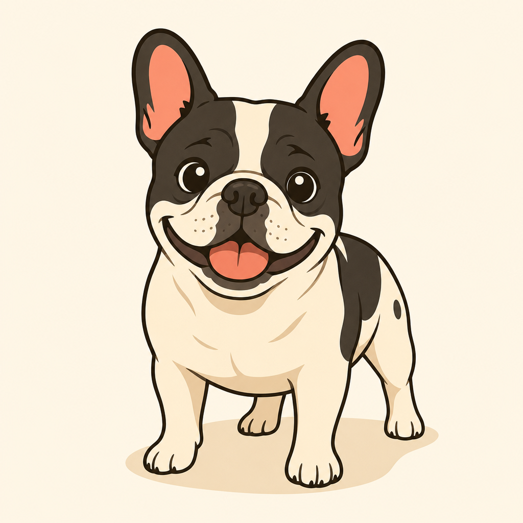Illustration of a French Bulldog