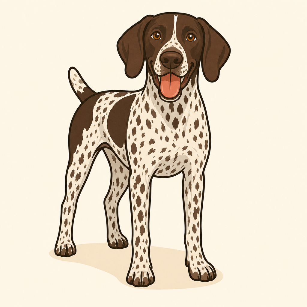 Illustration of a German Shorthaired Pointer