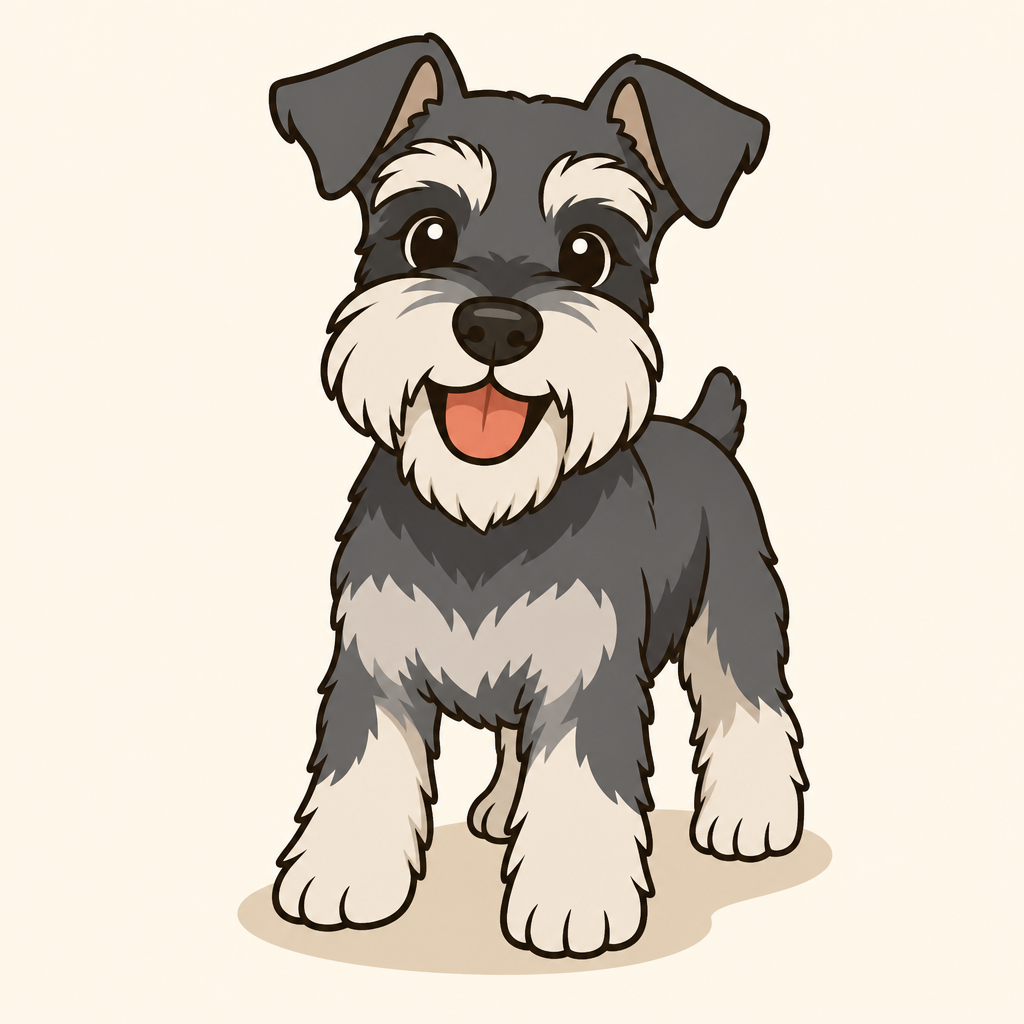 Illustration of a Miniature Schnauzer