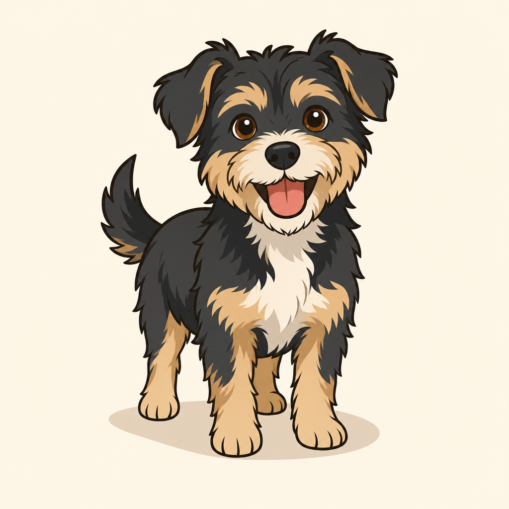 Illustration of a Small Mixed Breed