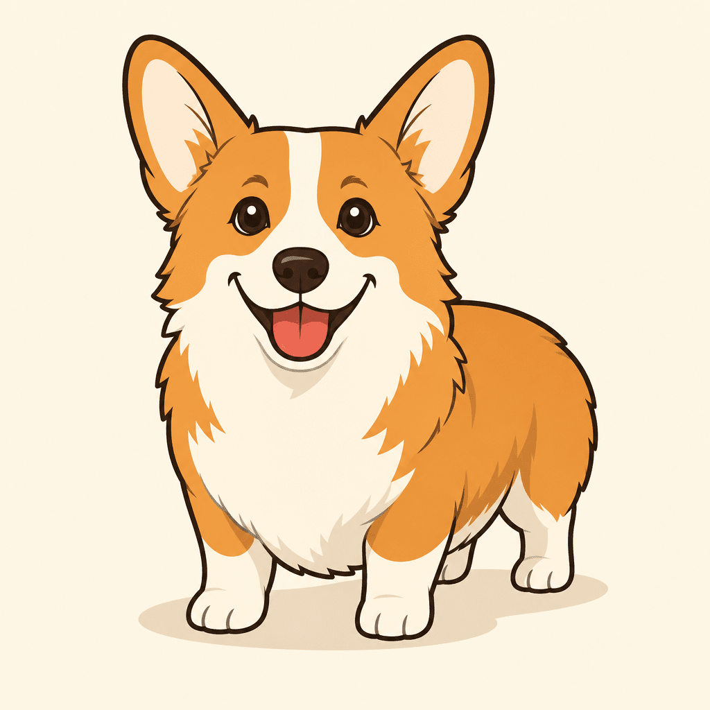 Illustration of a Pembroke Welsh Corgi