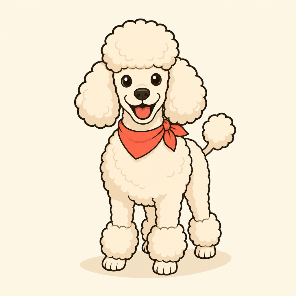Illustration of a Poodle