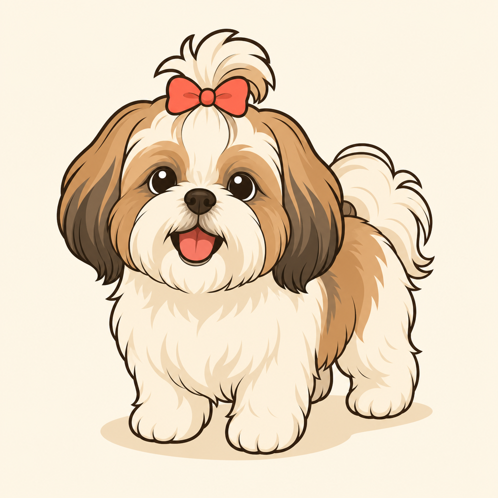 Illustration of a Shih Tzu