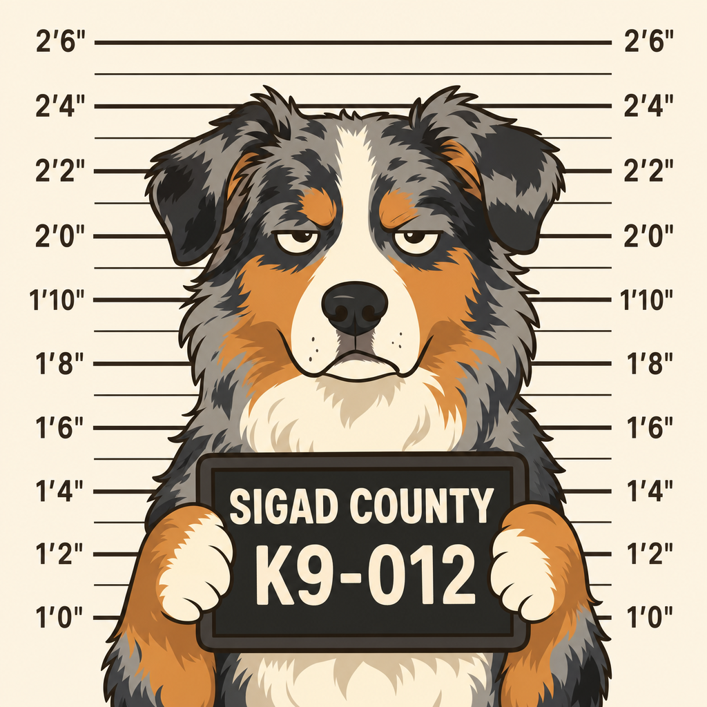 Mugshot of a Australian Shepherd