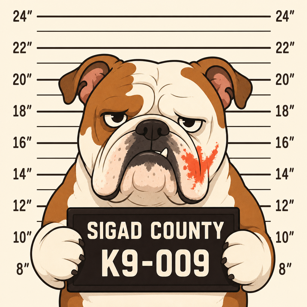 Mugshot of a Bulldog