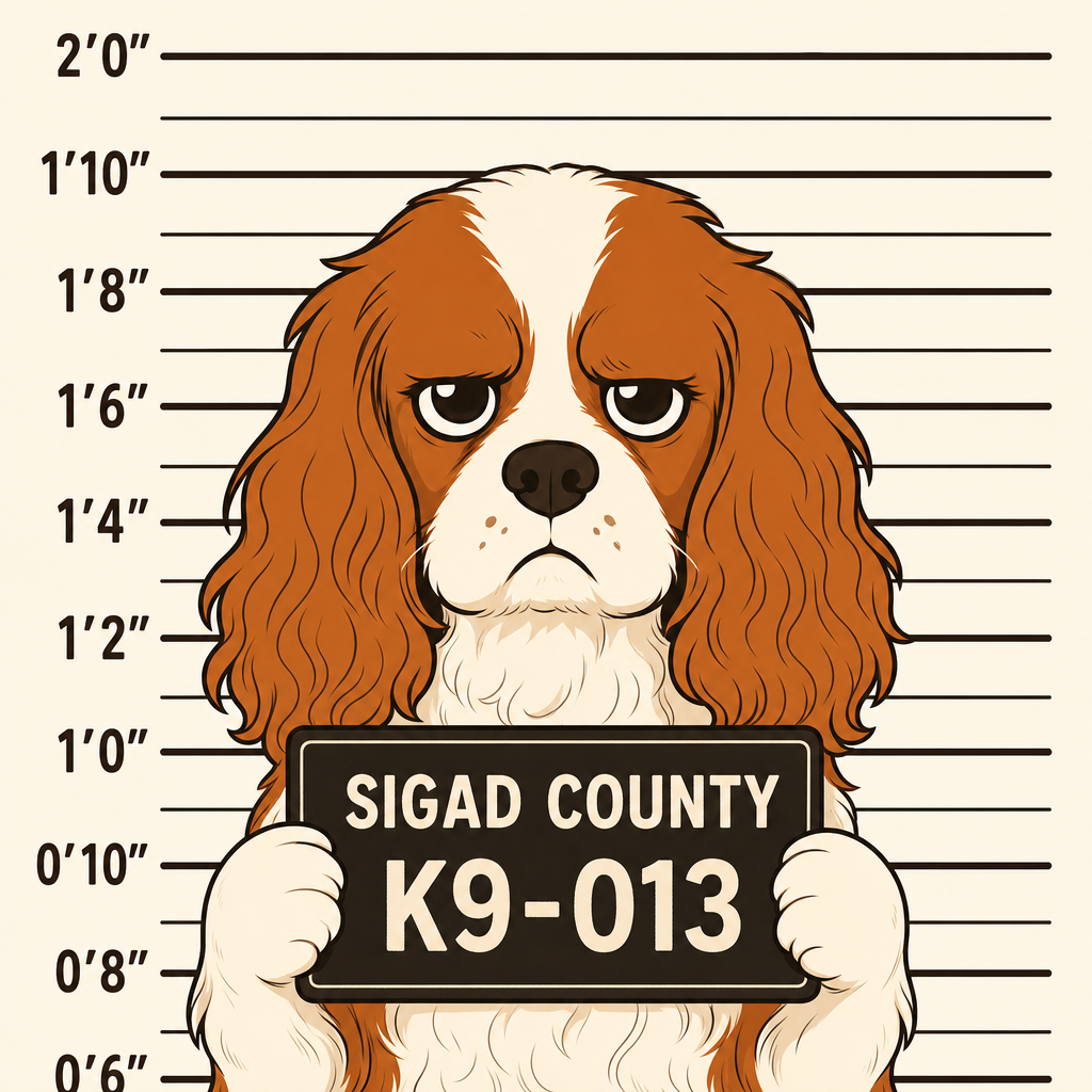Mugshot of a Cavalier King Charles Spaniel