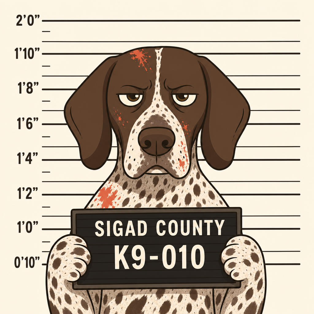 Mugshot of a German Shorthaired Pointer
