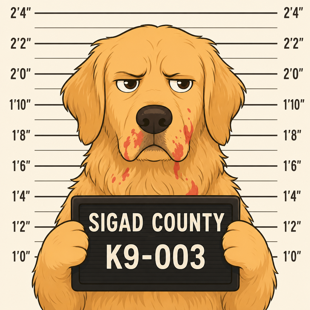 Mugshot of a Golden Retriever